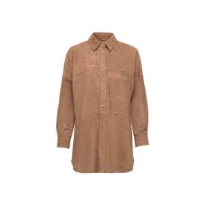 Suede Leather Shirt Women