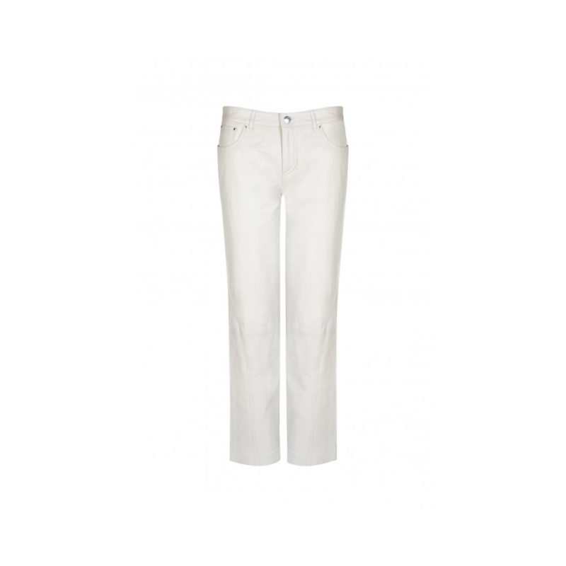 Ladies white leather leggings Pant | Urban Leather Wear