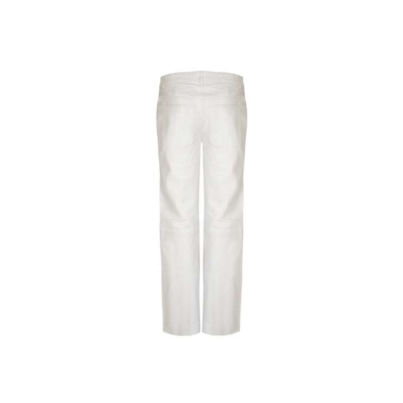 Ladies white leather leggings Pant | Urban Leather Wear