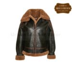 Women Aviator Shearling Leather Bomber Jacket | Urban Leather Wear