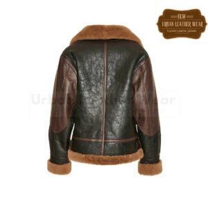 Women Aviator Shearling Leather Bomber Jacket | Urban Leather Wear