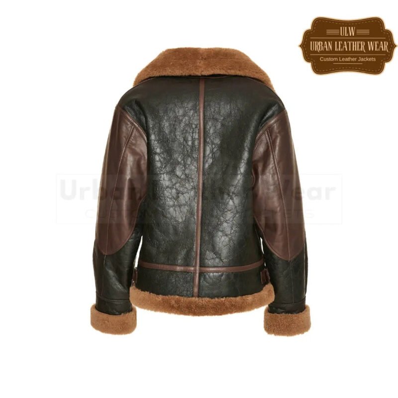 Women Aviator Shearling Leather Bomber Jacket | Urban Leather Wear
