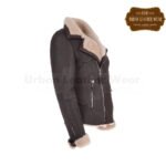 Women Luxury Shearling Jacket Brown | Urban Leather Wear