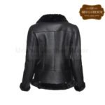 Women Shearling Black Leather Jacket | Urban Leather Wear