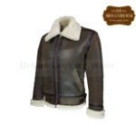 Women Shearling Bomber Jacket | Urban Leather Wear