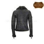Women Shearling Jacket green | Urban Leather Wear