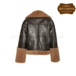 Women double breasted shearling jacket | Urban Leather Wear