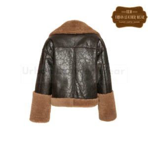 Women double breasted shearling jacket | Urban Leather Wear