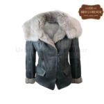 Women shearling aviator flying leather jacket | Urban Leather Wear