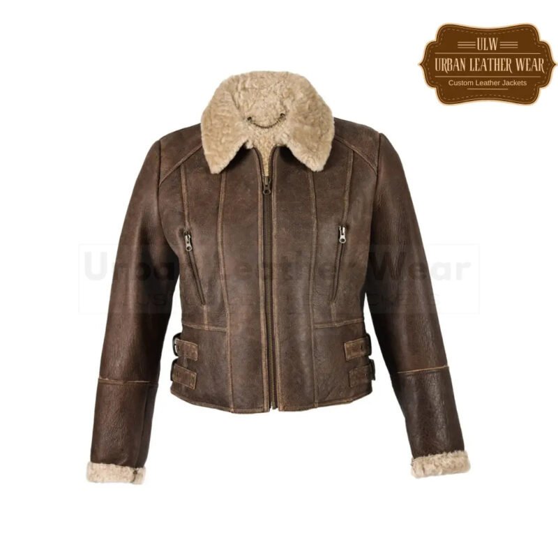 Women short shearling jacket | Urban Leather Wear