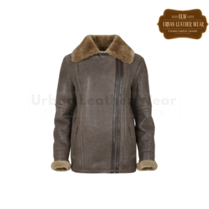 Women Aviator Shearling Leather Jacket