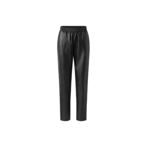 Women leather baggy pants - Black