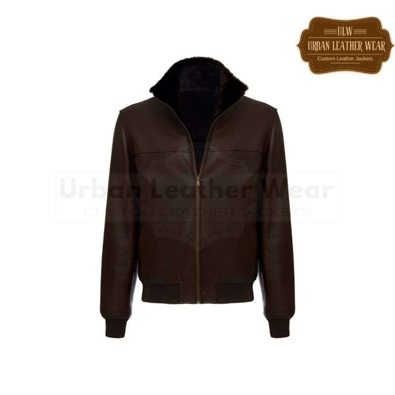 Chocolate Brown Leather Bomber Jacket | Urban Leather Wear