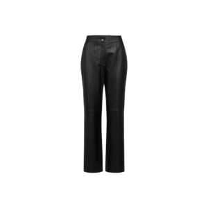 Women black leather pants outfit
