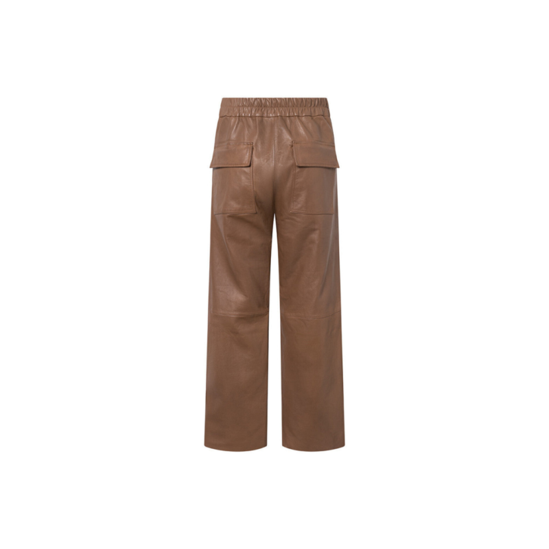 Women Brown leather pants in full length | Urban Leather Wear