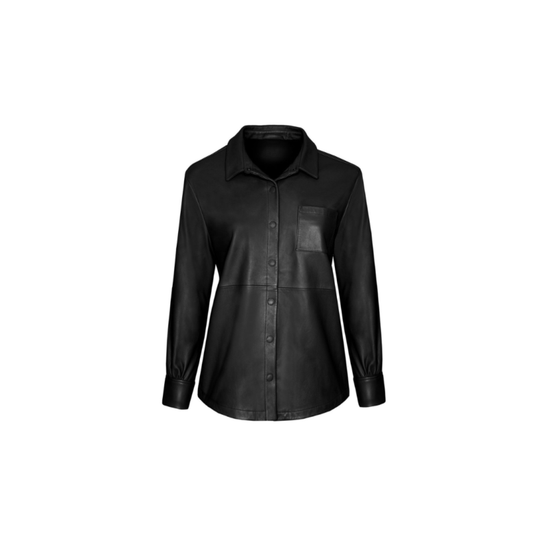 Long sleeve Ladies leather shirt | Urban Leather Wear