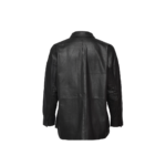 Long sleeve women’s leather shirt black | Urban Leather Wear