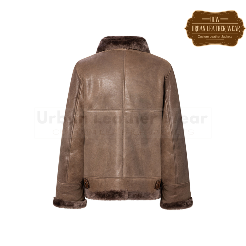 Real Leather Shearling jacket with high-end collar | Urban Leather Wear