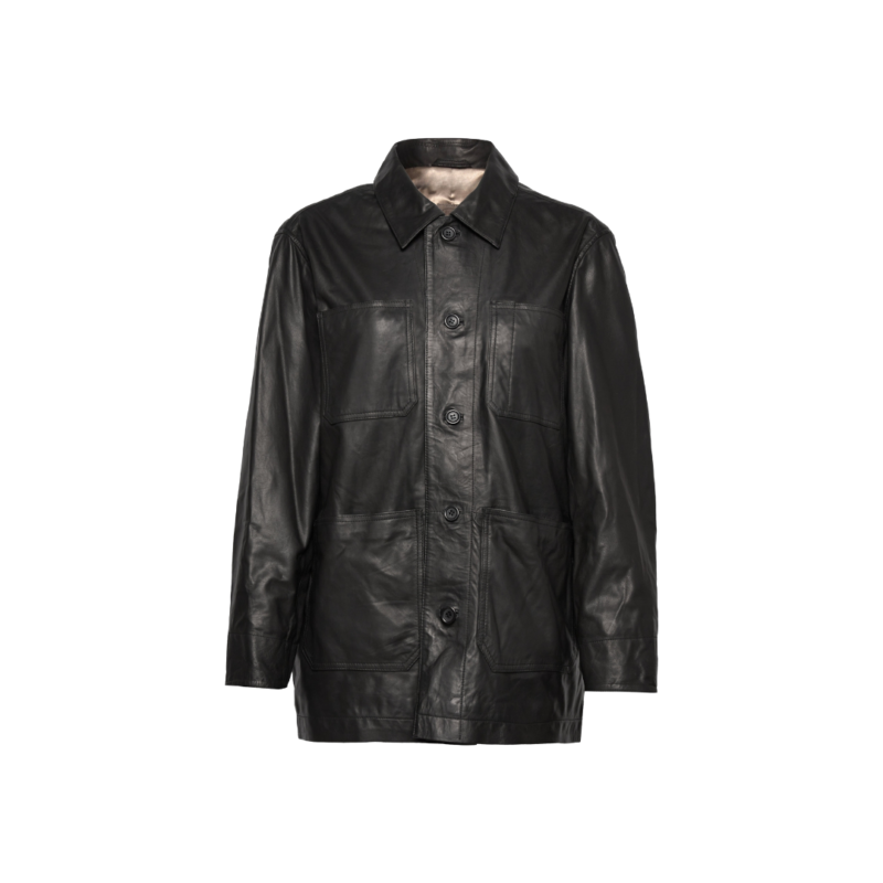 Ladies oversized leather shirt jacket | Urban Leather Wear