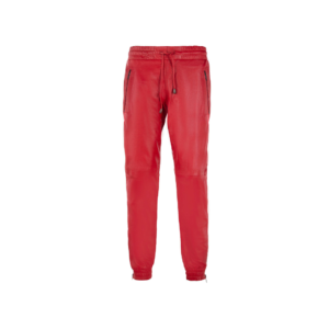 Red Leather Trousers Outfit Men