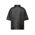 Women black leather shirt – short sleeves | Urban Leather Wear